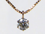 K18PG一粒ダイヤモンドプチネックレス 0.316ct