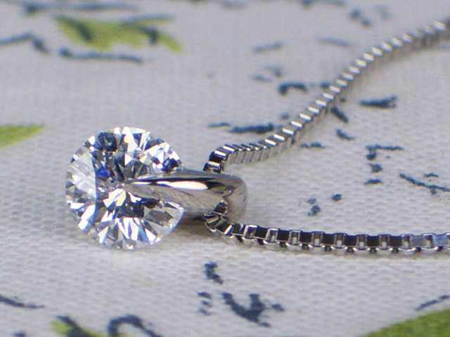 プラチナ一粒ダイヤモンドプチネックレス 0.312ct